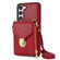 Samsung Galaxy S23 5G Zipper Hardware Card Wallet Phone Case - Red