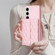 Samsung Galaxy S23 5G Horizontal Wallet Rhombic Leather Phone Case - Pink