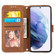 Samsung Galaxy S23 5G Embossed Stripes Skin Feel Leather Phone Case - Brown