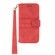 Samsung Galaxy S23 5G Embossed Stripes Skin Feel Leather Phone Case - Red