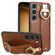 Samsung Galaxy S23 5G Wristband Leather Back Phone Case - Brown Samsung Galaxy S23 5G Wristband Leather Back Phone Case - Brown