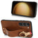 Samsung Galaxy S23 5G Wristband Leather Back Phone Case - Brown Samsung Galaxy S23 5G Wristband Leather Back Phone Case - Brown