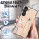 Samsung Galaxy S21+ 5G Wristband Kickstand Wallet Back Phone Case with Tool Knife - Brown