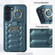 Samsung Galaxy S23 5G Vertical Card Bag Ring Holder Phone Case with Dual Lanyard - Dark Green