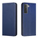 Samsung Galaxy S23+ 5G Carbon Fiber Texture Magnetic Flip Leather Phone Case - Blue