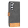 Samsung Galaxy S23 5G BF11 Color Matching Skin Feel Leather Phone Case - Black