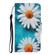 Samsung Galaxy S23 5G Colored Drawing Pattern Leather Phone Case - Daisy