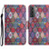 Samsung Galaxy S23 5G Colored Drawing Pattern Leather Phone Case - Diamond Kaleidoscope