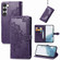 Samsung Galaxy S23 5G Mandala Flower Embossed Leather Phone Case - Purple
