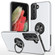 Samsung Galaxy S23 5G PC + TPU Magnetic Phone Case with Invisible Ring Holder - Silver