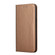 Samsung Galaxy S23 5G Carbon Fiber Texture Magnetic Flip Leather Phone Case - Brown