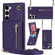 Samsung Galaxy S23 5G Cross-body Zipper Square TPU+PU Back Cover Case - Purple