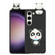 Samsung Galaxy S23 5G 3D Lying Cartoon TPU Shockproof Phone Case - Panda with Blue Bow