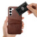 Samsung Galaxy S23 5G Suteni Calf Texture Back Cover Phone Case with Card Slots - Brown