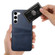 Samsung Galaxy S23 5G Suteni Calf Texture Back Cover Phone Case with Card Slots - Blue