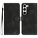 Samsung Galaxy S23 5G Heart Pattern Skin Feel Leather Phone Case - Black