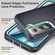 Samsung Galaxy S23 5G Life Waterproof Rugged Phone Case - Dark Blue + Light Blue