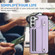 Samsung Galaxy S23 Shockproof Leather Phone Case with Wrist Strap - Purple