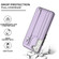 Samsung Galaxy S23 Shockproof Leather Phone Case with Wrist Strap - Purple