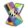 Samsung Galaxy S23 5G Colored Drawing Clear TPU Phone Protective Case - Cute Cat