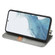 Samsung Galaxy S23 5G Cubic Grid Pressed Magnetic Leather Phone Case - Gray