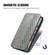 Samsung Galaxy S23 5G Cubic Grid Pressed Magnetic Leather Phone Case - Gray