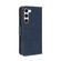 Samsung Galaxy S23 5G Skin Feel Calf Texture Card Slots Leather Phone Case - Blue