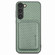 Samsung Galaxy S23 5G Carbon Fiber Leather Card Magsafe Case - Green