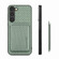 Samsung Galaxy S23 5G Carbon Fiber Leather Card Magsafe Case - Green
