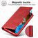 Samsung Galaxy S23 5G LC.IMEEKE LC-001 Color Matching Frosted Leather Phone Case - Red
