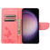 Samsung Galaxy S23 5G Butterfly Embossed Horizontal Flip Leather Phone Case - Pink