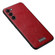 Samsung Galaxy S23 5G SULADA Shockproof TPU + Handmade Leather Phone Case - Red