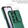 Samsung Galaxy S23 5G Stereoscopic Holder Sliding Camshield Phone Case - Dark Green