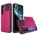 Samsung Galaxy S23 5G Multifunction Armor Slide Card Slot Phone Case - Rose Red