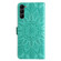 Samsung Galaxy S23 5G Embossed Sunflower Leather Phone Case - Green