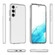Samsung Galaxy S23 5G Shockproof Terminator Style Glitter Powder Phone Case - Transparent White