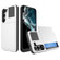 Samsung Galaxy S23 5G Multifunction Armor Slide Card Slot Phone Case - White