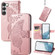 Samsung Galaxy S23 5G Butterfly Love Flower Embossed Leather Phone Case - Rose Gold