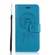 Samsung Galaxy S23 5G Global Wind Chime Owl Embossing Pattern Leather Phone Case - Blue