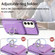 Samsung Galaxy S23 5G Electroplating Skin-feel Leather Ring Card Wallet Phone Case - Purple