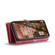 Samsung Galaxy S23 5G CaseMe 008 Detachable Multifunctional Leather Phone Case - Red