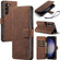 Samsung Galaxy S23 5G DG.MING Retro Oil Edge Flip Leather Phone Case - Coffee
