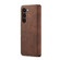 Samsung Galaxy S23 5G DG.MING Retro Oil Edge Flip Leather Phone Case - Coffee