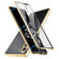 Samsung Galaxy S23 5G HD Full Cover Magnetic Metal Tempered Glass Phone Case - Gold