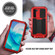 Samsung Galaxy S23 5G R-JUST Sliding Camera Design Life Waterproof Dustproof Shockproof Phone Case - Red