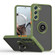 Samsung Galaxy S23 5G Q Shadow I Ring Kickstand PC and TPU Hybrid Phone Case - Green