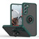 Samsung Galaxy S23 5G Q Shadow I Ring Kickstand PC and TPU Hybrid Phone Case - Dark Green