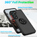 Samsung Galaxy S23 5G Q Shadow I Ring Kickstand PC and TPU Hybrid Phone Case - Red