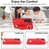 Samsung Galaxy S23 Non-slip Full Coverage Ring PU Phone Case with Wristband - Red