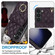 Samsung Galaxy S23 5G Rhombic Texture Card Bag Phone Case with Long Lanyard - Dark Purple